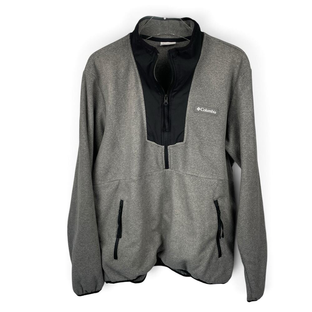Columbia Men's Sequoia Grove Half Zip Fleece Pullover Heather Grey Medium